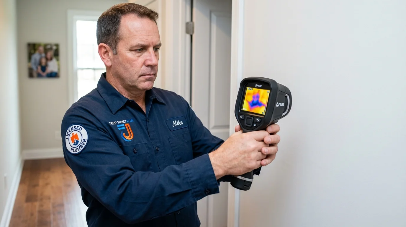 Thermal imaging leak detection by Johns Plumbing LLC in Princeton Junction